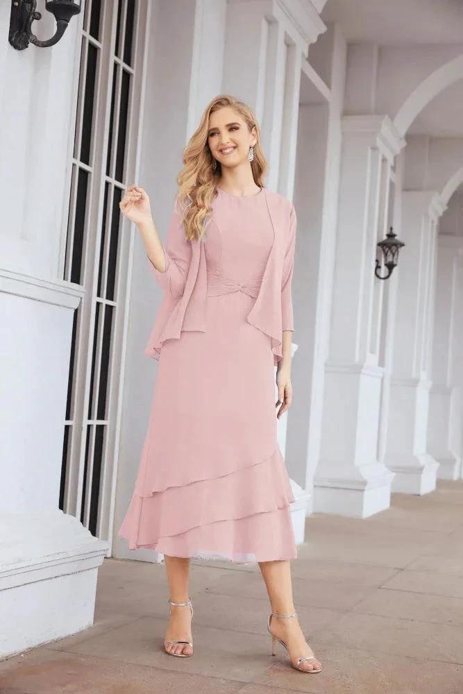 Sunnderly Two-Piece A-line Mother of The Bride Dress Formal Party Gown Dress SY28072