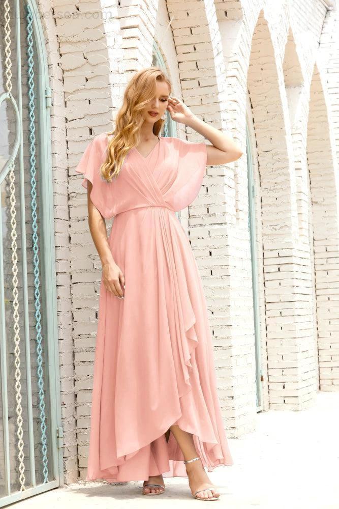 Numbersea  Mother of The Bride Dresses Plus Size V-Neck Floor Length Formal Prom Dress for Wedding Guest 28020