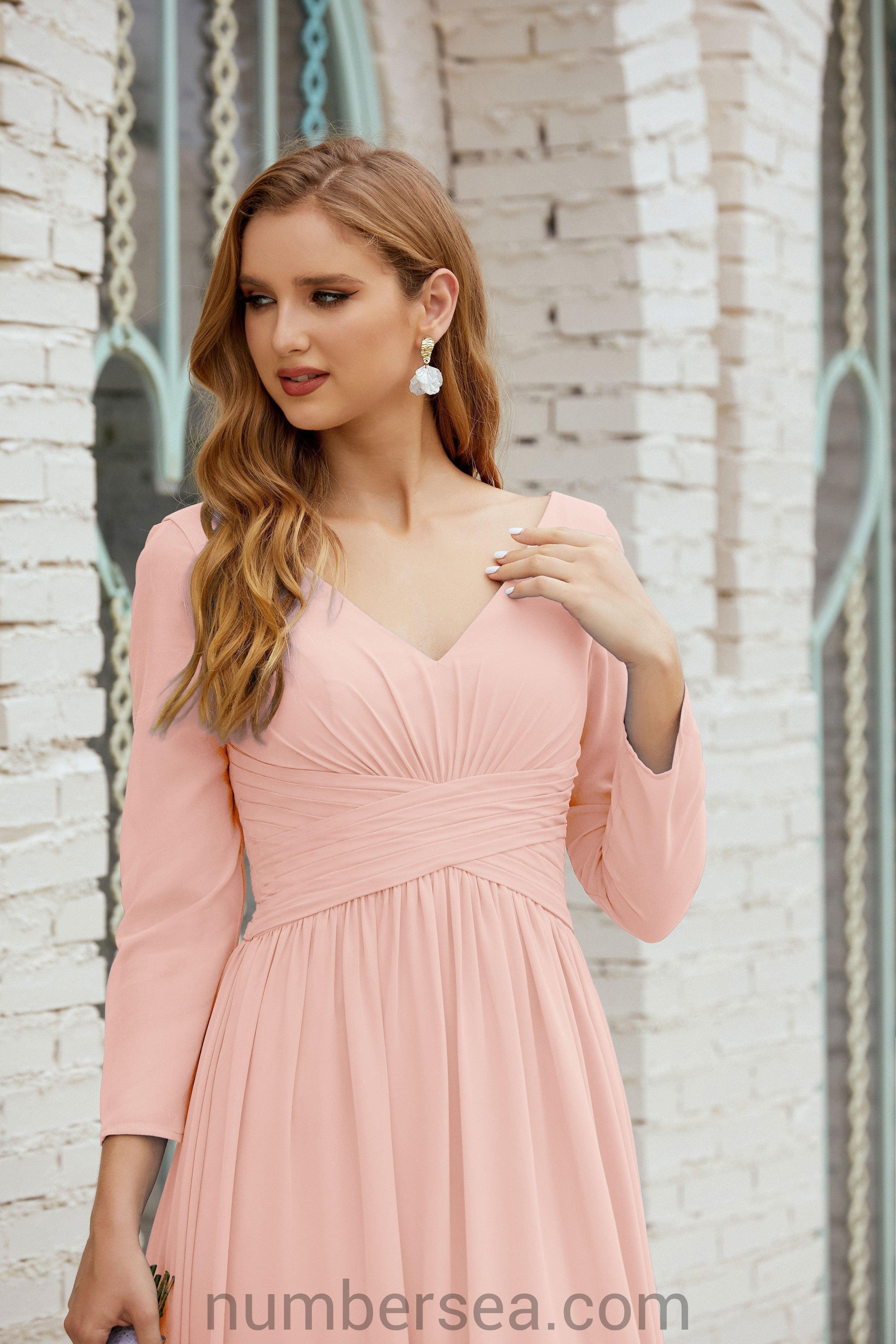 Numbersea Bridesmaid Dress Chiffon Formal Party Dress Evening Dress 28016