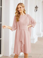 Sunnderly Mother of The Bride Dresses Prom Dress Casual Pleated Dress  SY28065