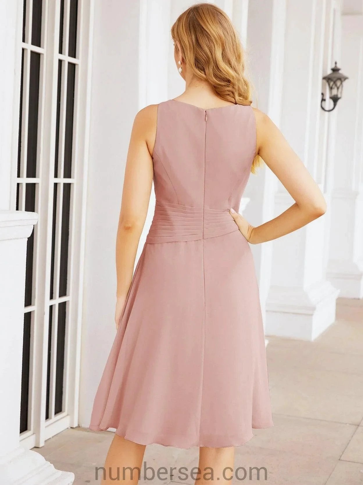 Sunnderly Mother of The Bride Dresses Prom Dress Casual Pleated Dress  SY28065