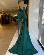 Green dresses for women party mermaid beaded sexy evening dresses short Y129