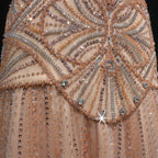 Champagne Beaded Mermaid Evening Dress Luxury Saudi Wedding Gown Customized