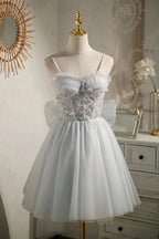 Chic Sleeveless Sequins Lace Up Short Homecoming Dresses