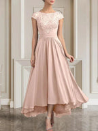 A-line Scoop Floor-Length Lace Chiffon Mother of the Bride Dress With Sequins