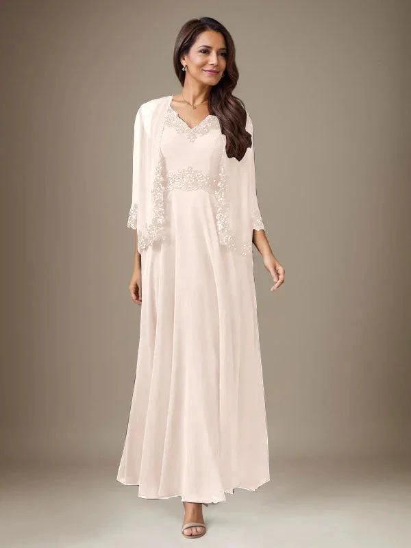 Plum A-Line Sequins Chiffon Dress