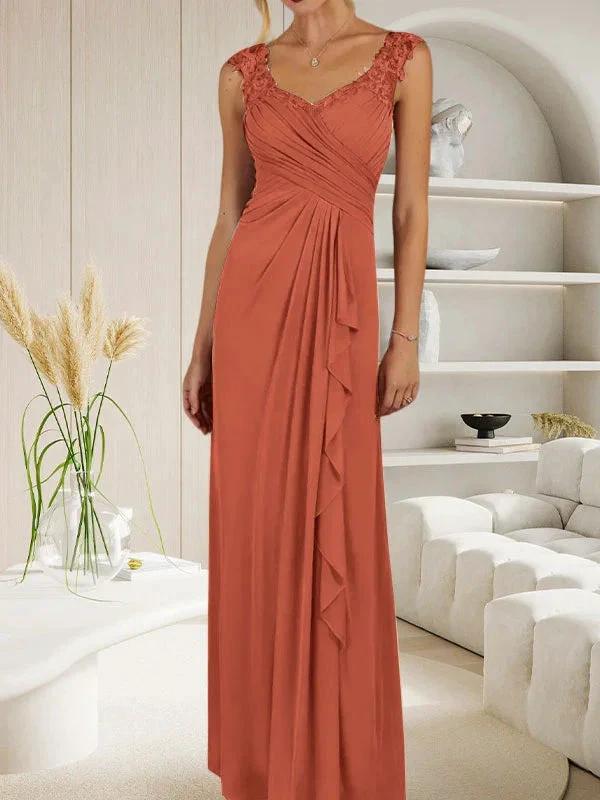Champagne A-Line Sweetheart Neckline Pleated Mesh Dress