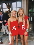 Different Style Red Homecoming Dress Graduation Dress Y2072