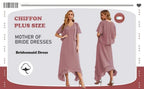 Sunnderly Chiffon Plus Size Mother of Bride Dresses with Jacket Formal Dresses for Wedding SY28073