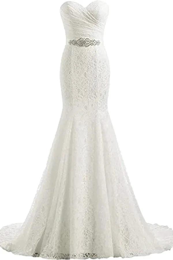 Elegant Mermaid Wedding Dresses Sweetheart Wedding Gowns WD720