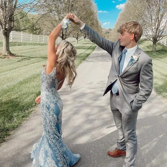 Elegant Mermaid Lace Prom Dress Trendy Evening Dress Y7183