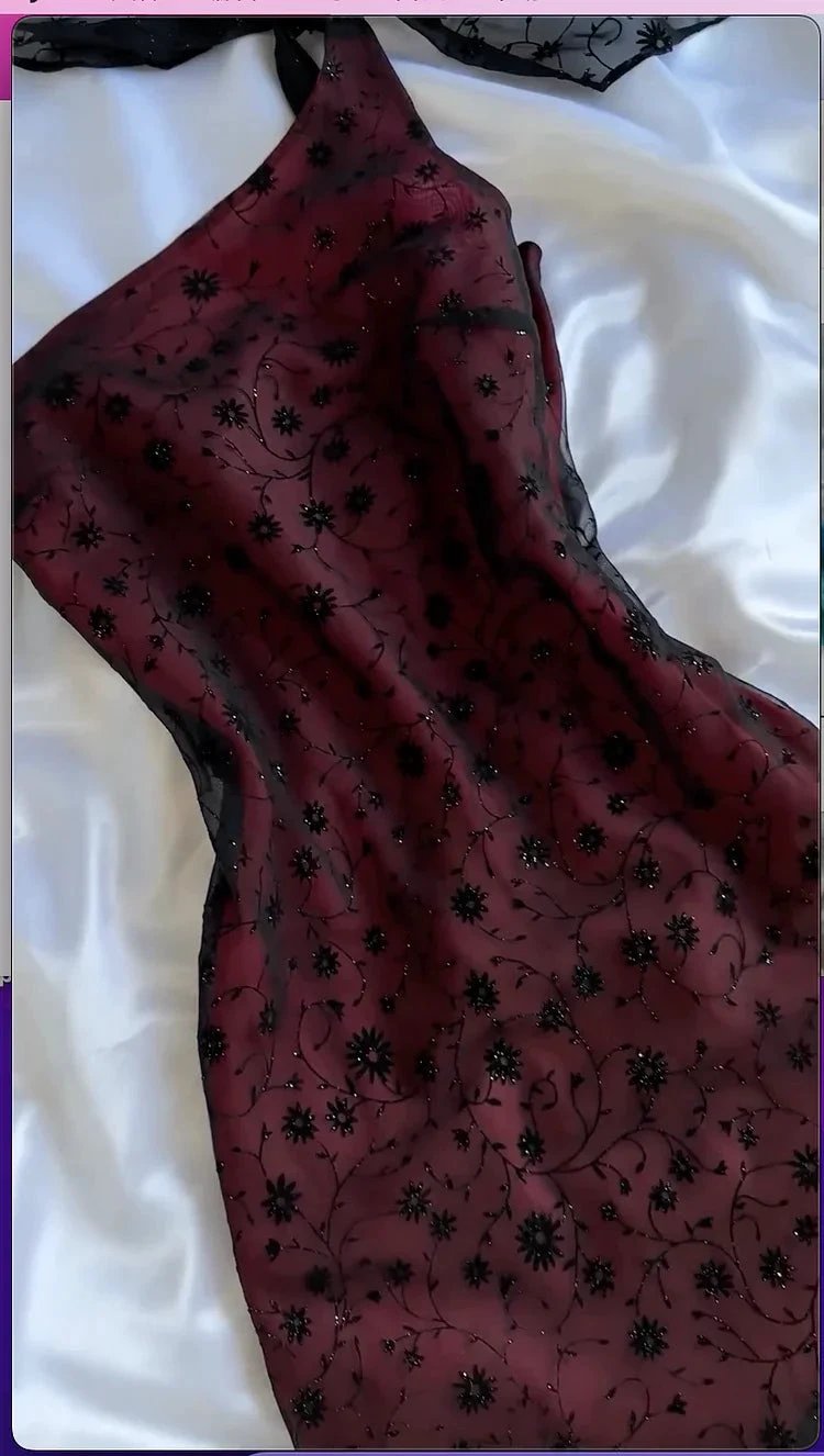 Elegant Burgundy One Shoulder Mermaid Evening Dress Formal Prom Dress Y8296