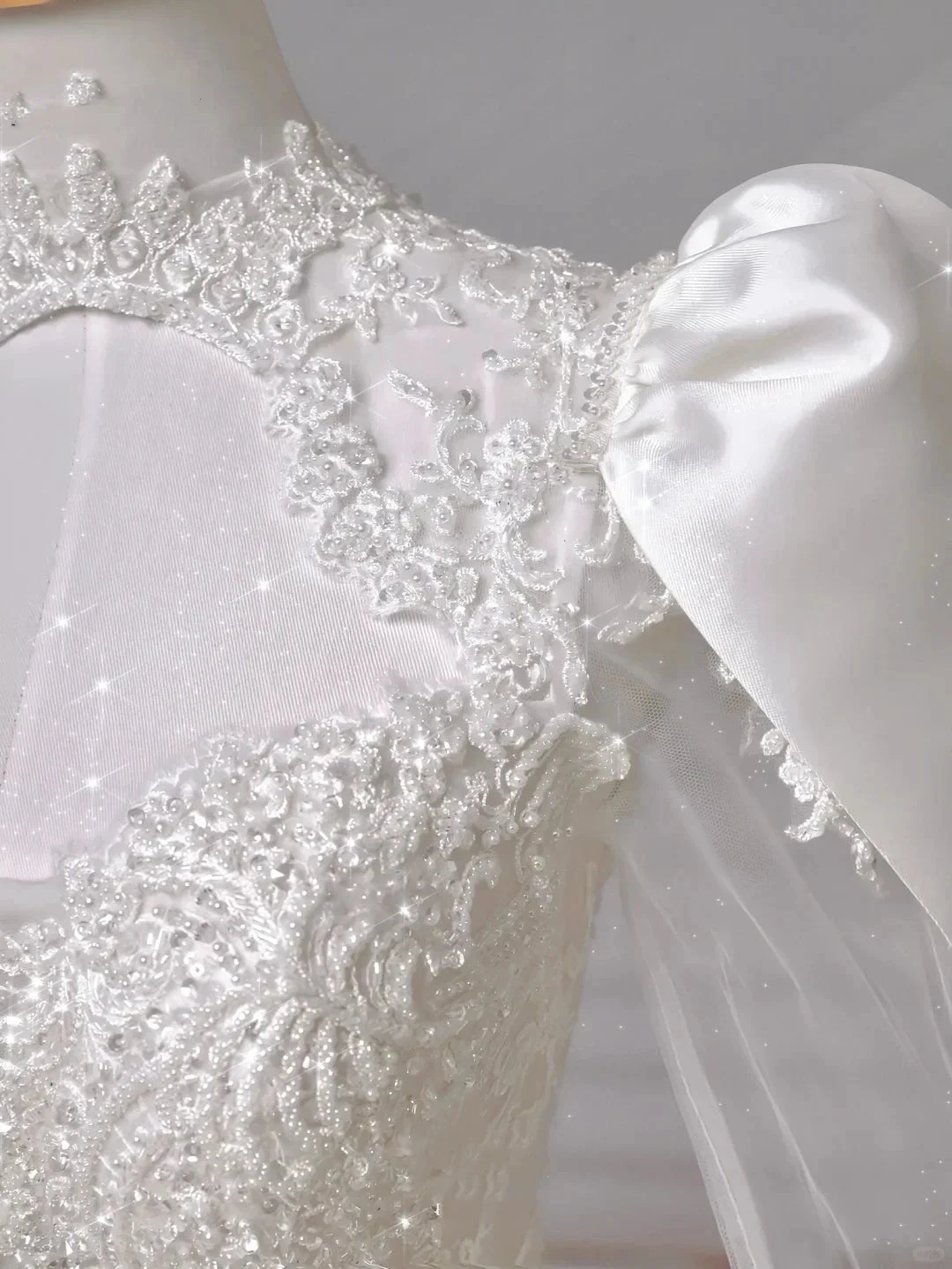 Gorgeous White Satin Lace Appliques A Line Wedding Dress,Formal Prom Dress Y8607
