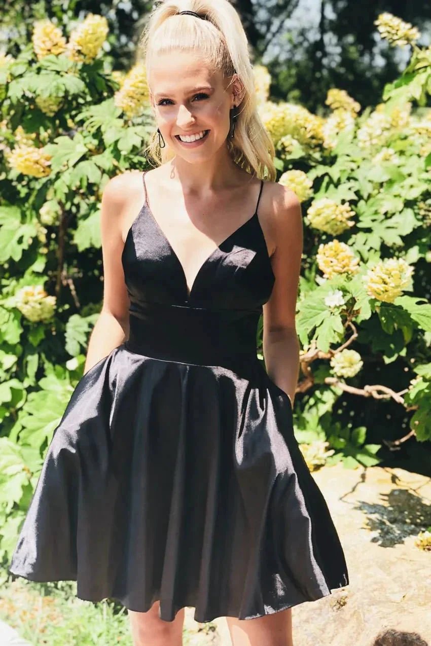 Homecoming Yellow Dresses With Pockets SYH31