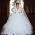 Formal Dresses Long Sleeve Wedding Dress Bridal Robe Ball Gown Special Occasion Dresses Bride Women Princess Trend Fairy