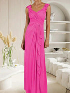 Champagne A-Line Sweetheart Neckline Pleated Mesh Dress
