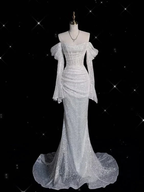 Shiny Off The Shoulder Mermaid Evening Dress Glam Dress Y6889