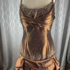 Vintage Satin Beaded Ruched Evening Dress Memaid Prom Dress Y8243
