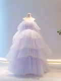 Sparkly Prom Dresses Purple Prom Dresses Robes Cocktail Off The Shoulder Prom Dresses Long Sleeve Prom DressesY2408
