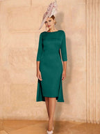 Sheath/Column Long Sleeves Mother of the Bride Dresses with Beading