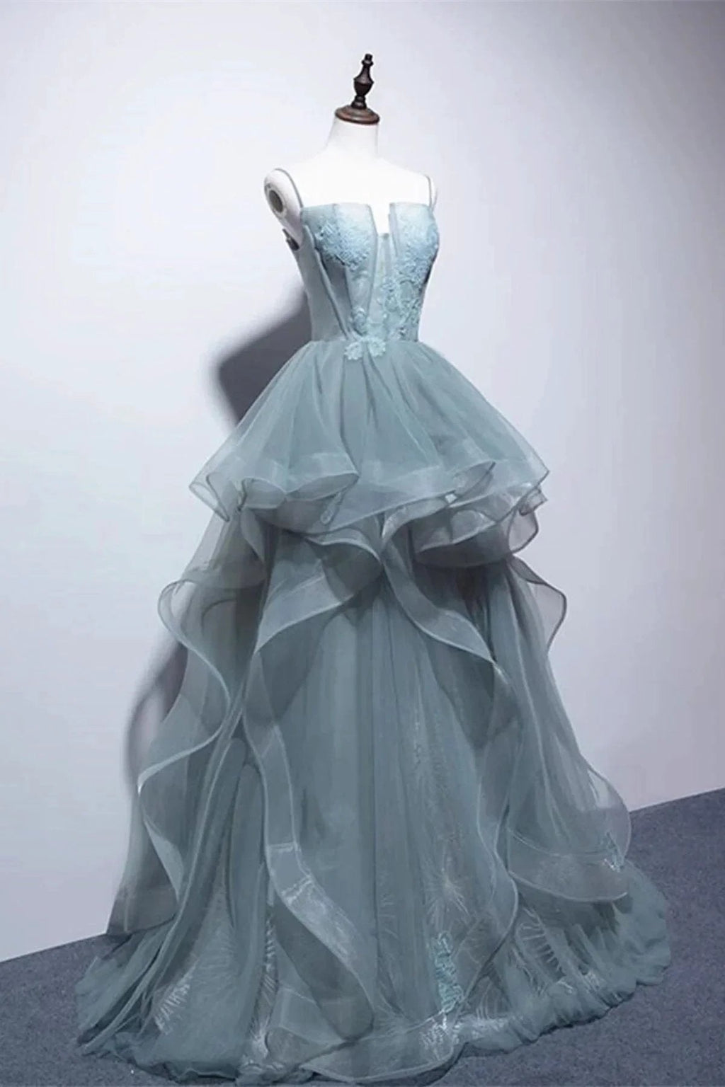 Green Lace Long Prom Dresses Green Lace Long Formal Evening Dresses
