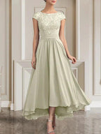 A-line Scoop Floor-Length Lace Chiffon Mother of the Bride Dress With Sequins