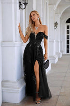 Ladies Chiffon V Neck Hanging Sleeves Tulle Embroidery Floor Length Bridesmaid Evening Dress Prom Party Wedding Evening Dress 28127
