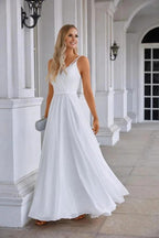 Ladies Spaghetti Strap Belt Chiffon Bridesmaid Evening Dress Prom Wedding Party Evening Dress 28134