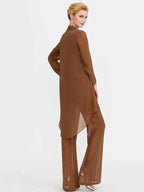 Chiffon Mother of the Bride Pantsuits with Jacket