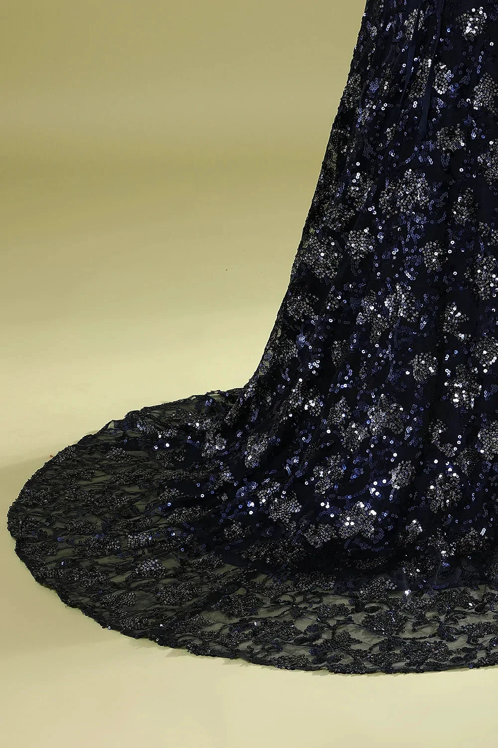 Navy Blue Evening Dress with Beading Sequins,Chic Prom Dress Y1832