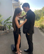 Classy Black Sweetheart Neckline Prom Dress Black Evening Dress Y5385