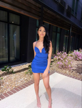 Sexy Royal Blue Dress Royal Blue Homecoming Dress Y2164
