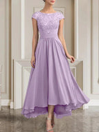 A-line Scoop Floor-Length Lace Chiffon Mother of the Bride Dress With Sequins