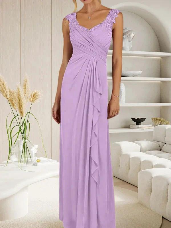 Champagne A-Line Sweetheart Neckline Pleated Mesh Dress