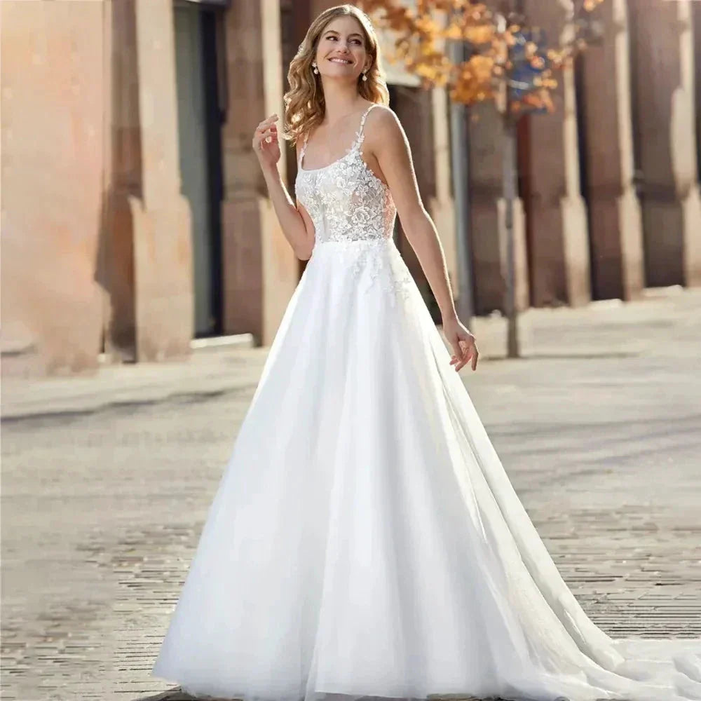 Luxury Lace Off Shoulder Sleeveless Women Mermaid Open Back Wedding Dresses 2025 Bridal Gowns Applqiues Spaghetti Straps Sexy
