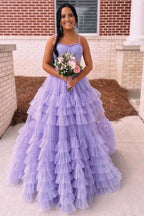 Tiered Ruffle Sweetheart Beaded Long Prom Dress