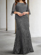 Sheath/Column Mother of the Bride Dresses with Applique