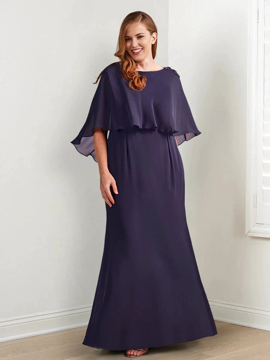 Sheath/Column Mother of the Bride Dresses with Beading