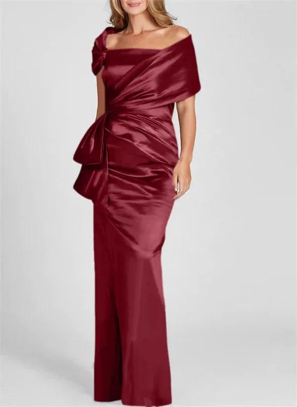 Sheath/Column Off-the-Shoulder Floor-Length Mother of the Bride Dresses