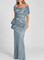 Sheath/Column Off-the-Shoulder Floor-Length Mother of the Bride Dresses
