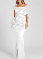 Sheath/Column Off-the-Shoulder Floor-Length Mother of the Bride Dresses