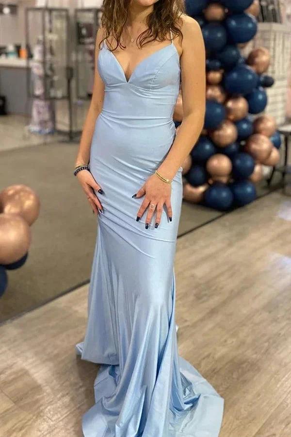Mermaid Tight Orange Long Prom Dress Formal Gown PSK541
