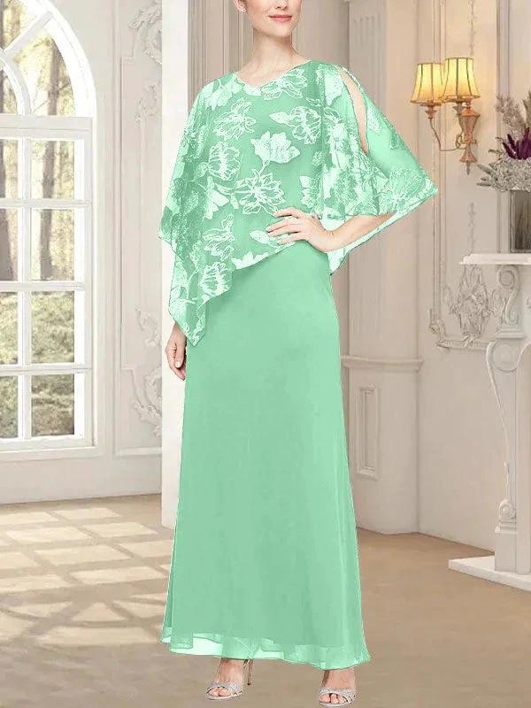 Long Glitter Mesh Dress with Novelty Asymmetric Overlay Bodice