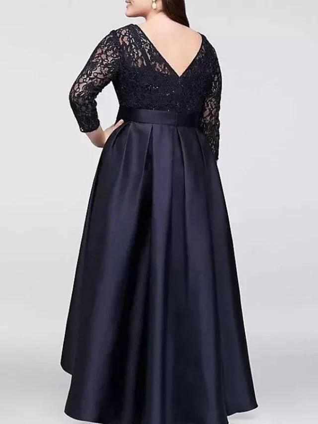A-Line/Princess Scoop Asymmetrical Mother of the Bride Dresses