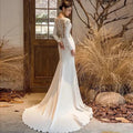 New White V-neck Mermaid Lace Real Photo 2023 Satin Wedding Dress Korean Style Zipper Wedding Gowns