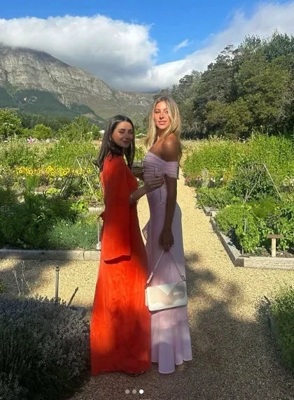Elegant Off The Shoulder Chiffon Slit Prom Dress Pink Formal Evening Dress Y8236