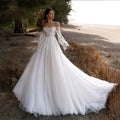 Off The Shoulder Wedding Dress Lace Applique Sweetheart Bridal Gown Puff Long Sleeves Vestido De Novia