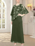 Long Glitter Mesh Dress with Novelty Asymmetric Overlay Bodice