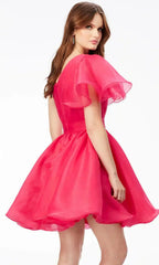 One Flutter Sleeve Cocktail Dress SYH108