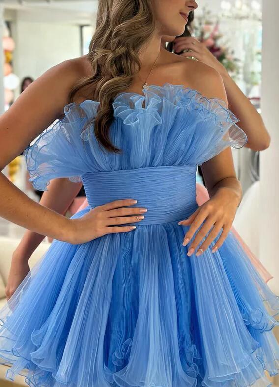 Short Strapless Homecoming Dresses SYH92